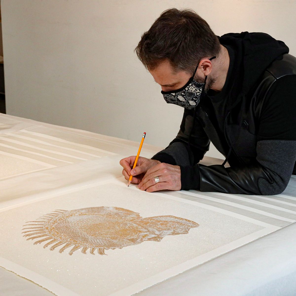 Jonas Leriche - Vanity Skull (Silver & Gold on White)