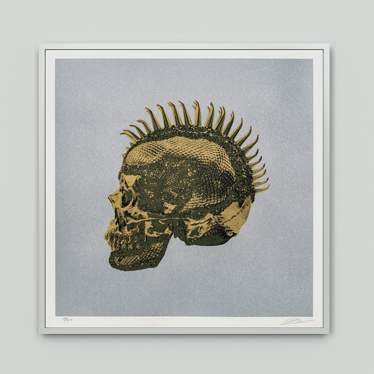 Jonas Leriche - Vanity Skull (Gold & Black on Silver)