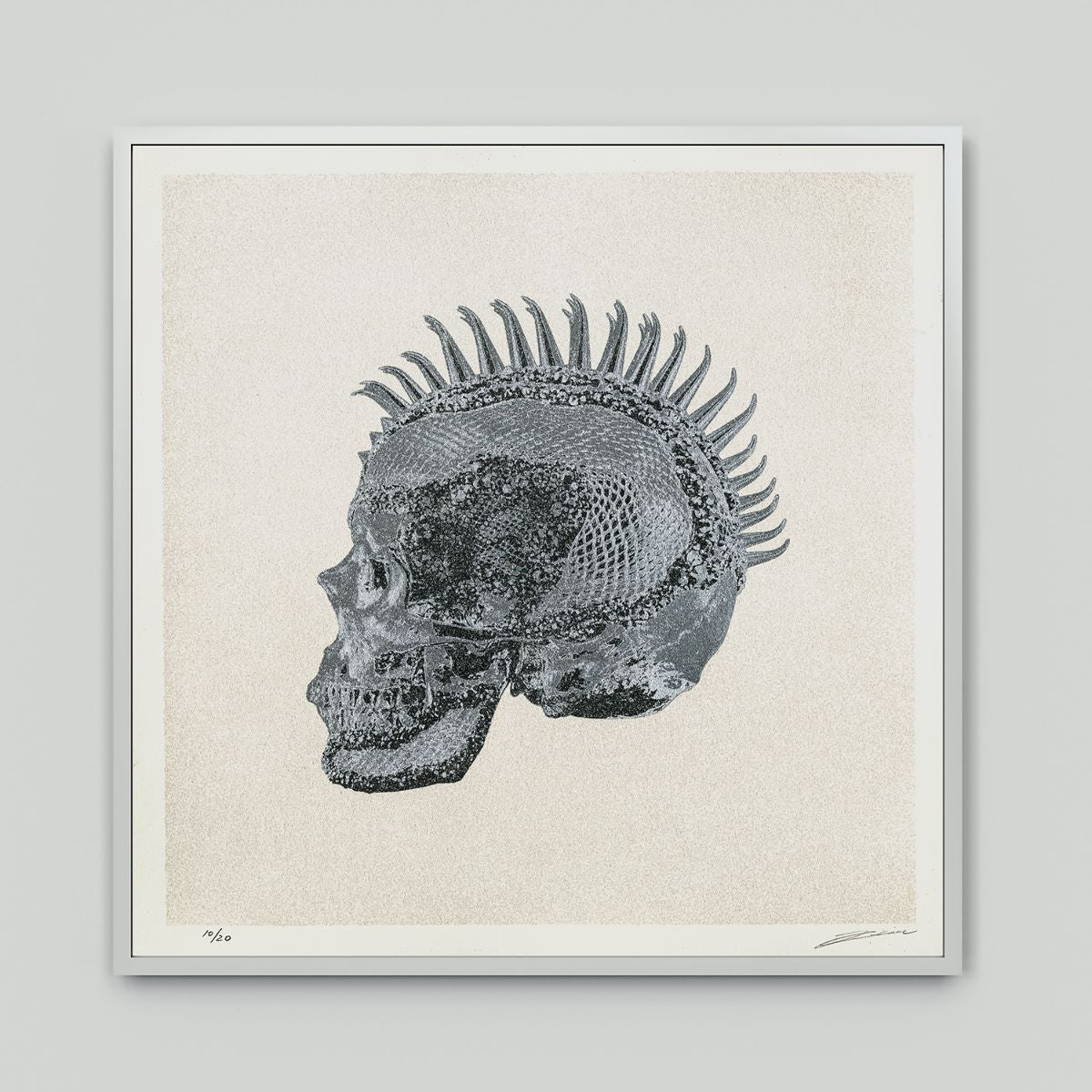 Jonas Leriche - Vanity Skull (Silver & Black on White)