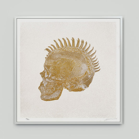 Jonas Leriche - Vanity Skull (Silver & Gold on White)